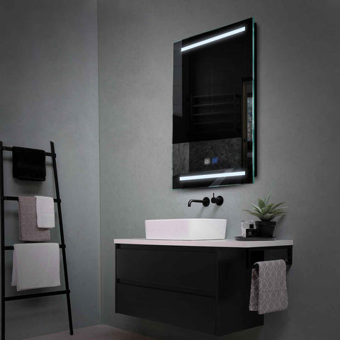 Vertical LED Mirror | Touch Buttons | Anti-Fog Function | Cool White Light - Reyze Salono Series Model 4