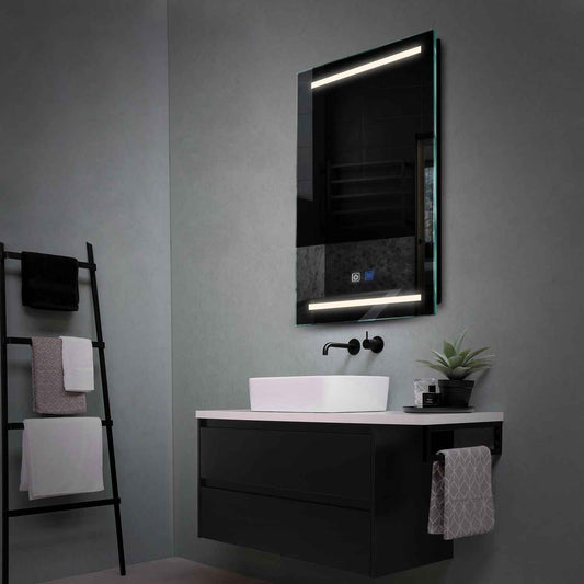 Vertical LED Mirror | Touch Buttons | Anti-Fog Function | Neutral White Light - Reyze Salono Series Model 4