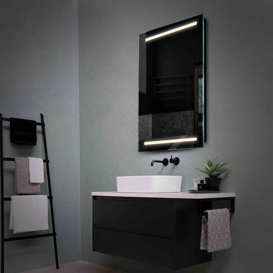Vertical LED Mirror | Wall Switch Control | Neutral White Light - Reyze Salono Series Model 4