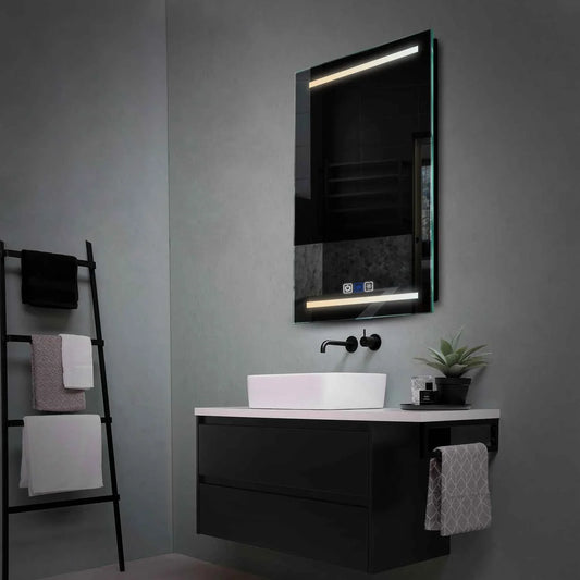 Vertical LED Mirror | Touch Buttons | Anti-Fog Function | Adjustable Color Temperature - Reyze Salono Series Model 4