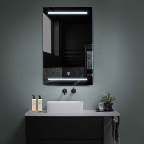 Vertical LED Mirror | Touch Button | Cool White Light - Reyze Salono Series Model 4