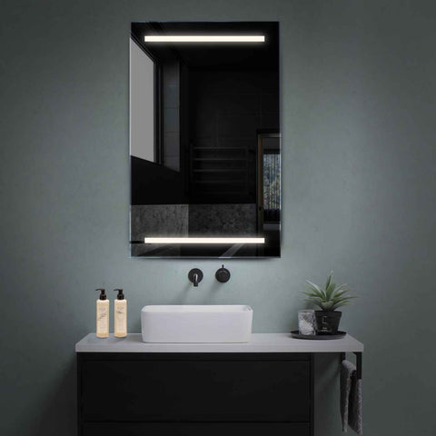 Vertical LED Mirror | Wall Switch Control | Neutral White Light - Reyze Salono Series Model 4