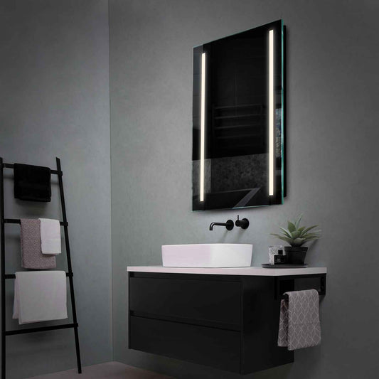 Vertical LED Mirror | Wall Switch Control | Neutral White Light - Reyze Salono Series Model 5