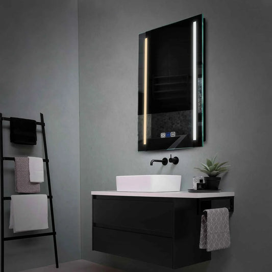 Vertical LED Mirror | Touch Buttons | Anti-Fog Function | Adjustable Color Temperature - Reyze Salono Series Model 5