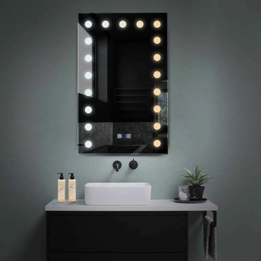 Vertical LED Mirror | Touch Buttons | Anti-Fog Function | Adjustable Color Temperature - Reyze Salono Series Model 6