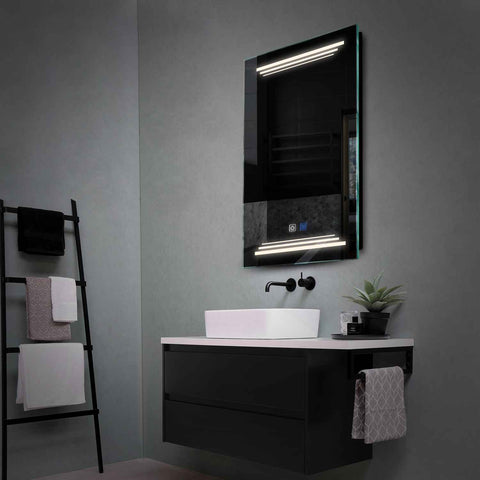Vertical LED Mirror | Touch Buttons | Anti-Fog Function | Neutral White Light - Reyze Salono Series Model 7