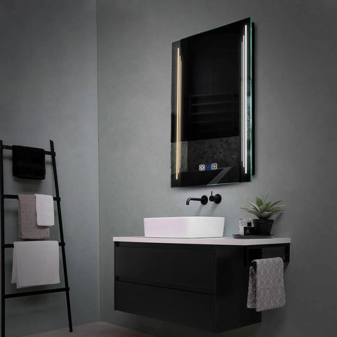 Vertical LED Mirror | Touch Buttons | Anti-Fog Function | Adjustable Color Temperature - Reyze Salono Series Model 8