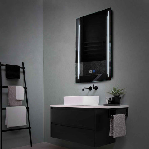 Vertical LED Mirror | Touch Buttons | Anti-Fog Function | Cool White Light - Reyze Salono Series Model 8