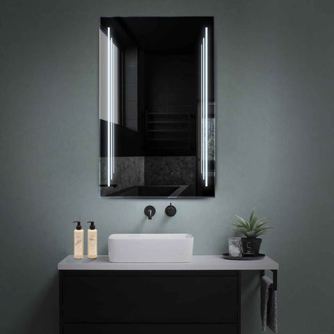 Vertical LED Mirror | Wall Switch Control | Cool White Light - Reyze Salono Series Model 8