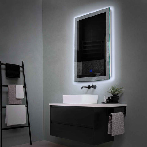 Vertical LED Mirror | Touch Button | Cool White Light - Reyze Simetria Series Model 4