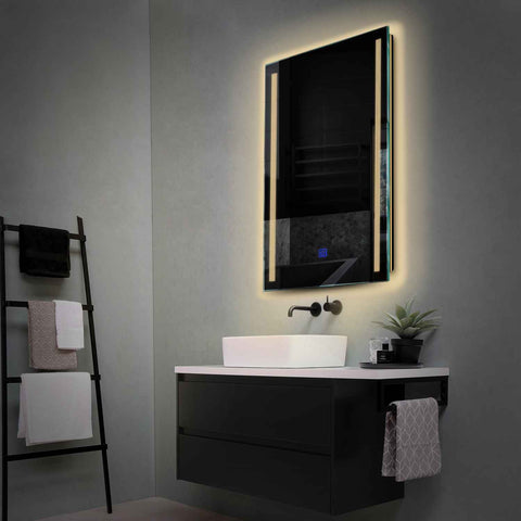 Vertical LED Mirror | Touch Button | Warm White Light - Reyze Minimal Series Model 7