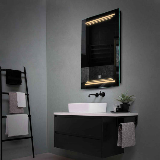 Vertical LED Mirror | Touch Button | Warm White Light - Reyze Salono Series Model 7