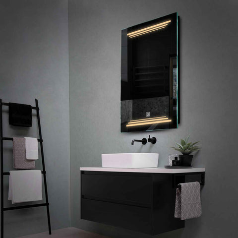 Vertical LED Mirror | Touch Button | Warm White Light - Reyze Salono Series Model 7