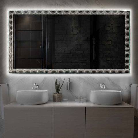 Horizontal LED Mirror | Wall Switch Control | Neutral White Light - Reyze Official Series Model 2