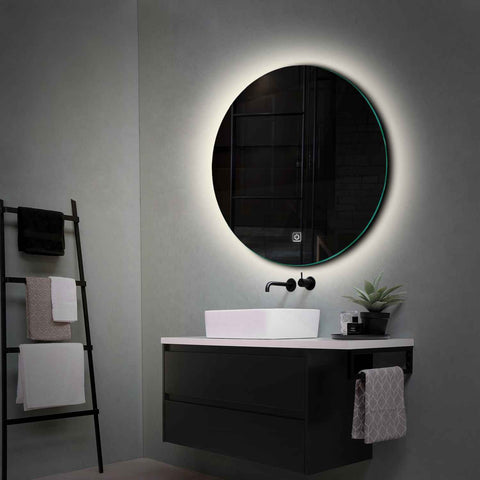 Round LED Mirror | Touch Button | Neutral White Light - Reyze Ambient Series Model 1