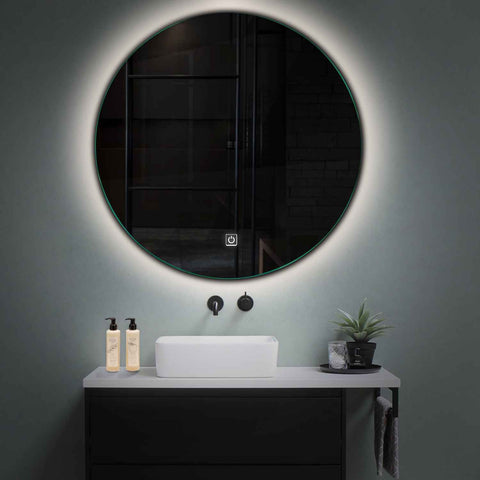 Round LED Mirror | Touch Button | Neutral White Light - Reyze Ambient Series Model 1