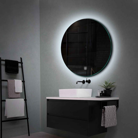 Round LED Mirror | Touch Button | Cool White Light - Reyze Ambient Series Model 1