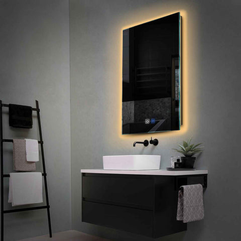 Vertical LED Mirror | Touch Buttons | Anti-Fog Function | Warm White Light - Reyze Ambient Series Model 1