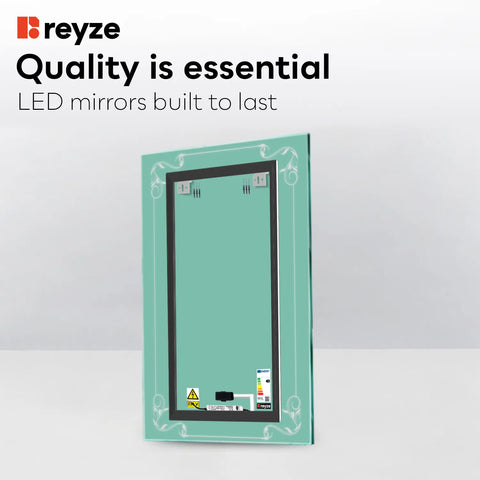 Vertical LED Mirror | Touch Button | Neutral White Light - Reyze Good Vibes Series Model 5