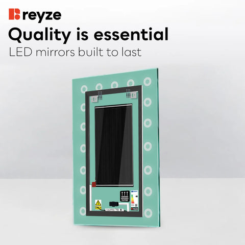 Vertical LED Mirror | Touch Buttons | Anti-Fog Function | Adjustable Color Temperature - Reyze Minimal Series Model 4