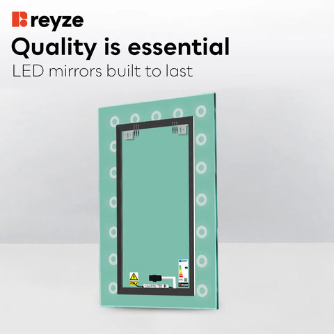 Vertical LED Mirror | Touch Button | Cool White Light - Reyze Minimal Series Model 4