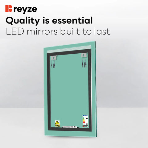 Vertical LED Mirror | Wall Switch Control | Neutral White Light - Reyze Minimal Series Model 5