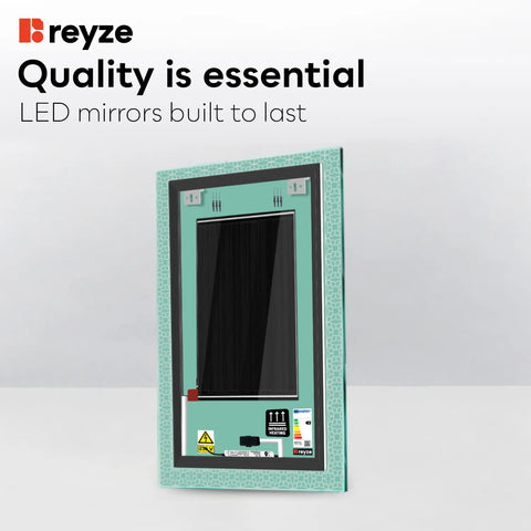 Vertical LED Mirror | Touch Buttons | Anti-Fog Function | Adjustable Color Temperature - Reyze Official Series Model 1