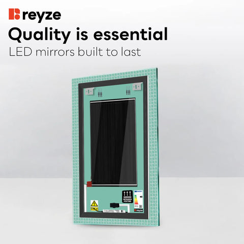 Vertical LED Mirror | Touch Buttons | Anti-Fog Function | Adjustable Color Temperature - Reyze Official Series Model 4