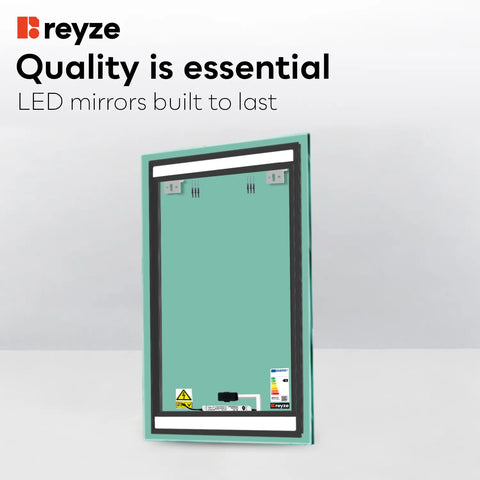 Vertical LED Mirror | Touch Button | Cool White Light - Reyze Salono Series Model 4