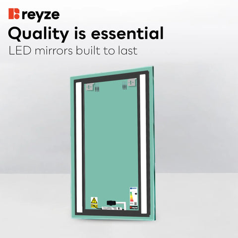 Vertical LED Mirror | Touch Button | Cool White Light - Reyze Salono Series Model 5