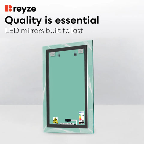 Vertical LED Mirror | Touch Button | Cool White Light - Reyze Simetria Series Model 2