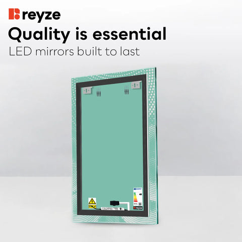 Vertical LED Mirror | Touch Button | Cool White Light - Reyze Simetria Series Model 8