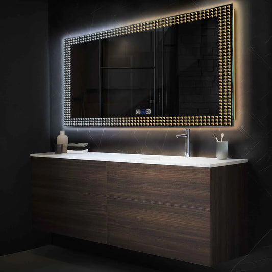 Horizontal LED Mirror | Touch Buttons | Anti-Fog Function | Adjustable Color Temperature - Reyze Official Series Model 6