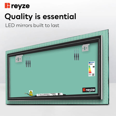 Horizontal LED Mirror | Wall Switch Control | Cool White Light - Reyze Official Series Model 5