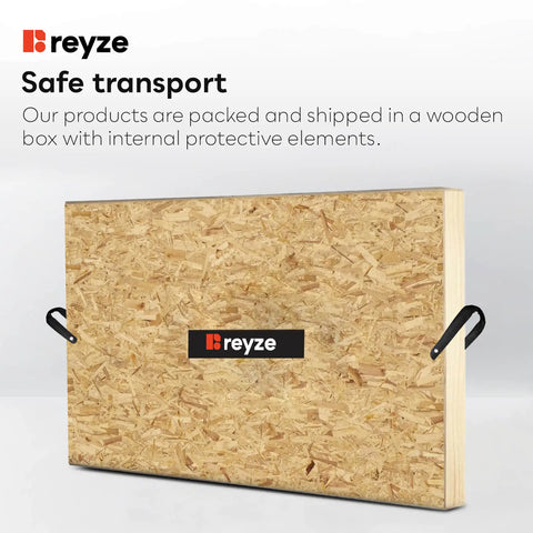 Horizontal LED Mirror | Touch Buttons | Anti-Fog Function | Warm White Light - Reyze Edge Series Model 8